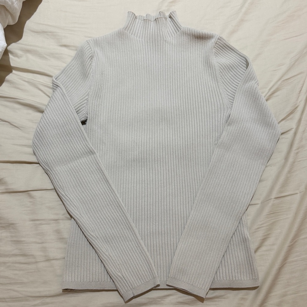 aritzia sculpt knit ribbed turtleneck